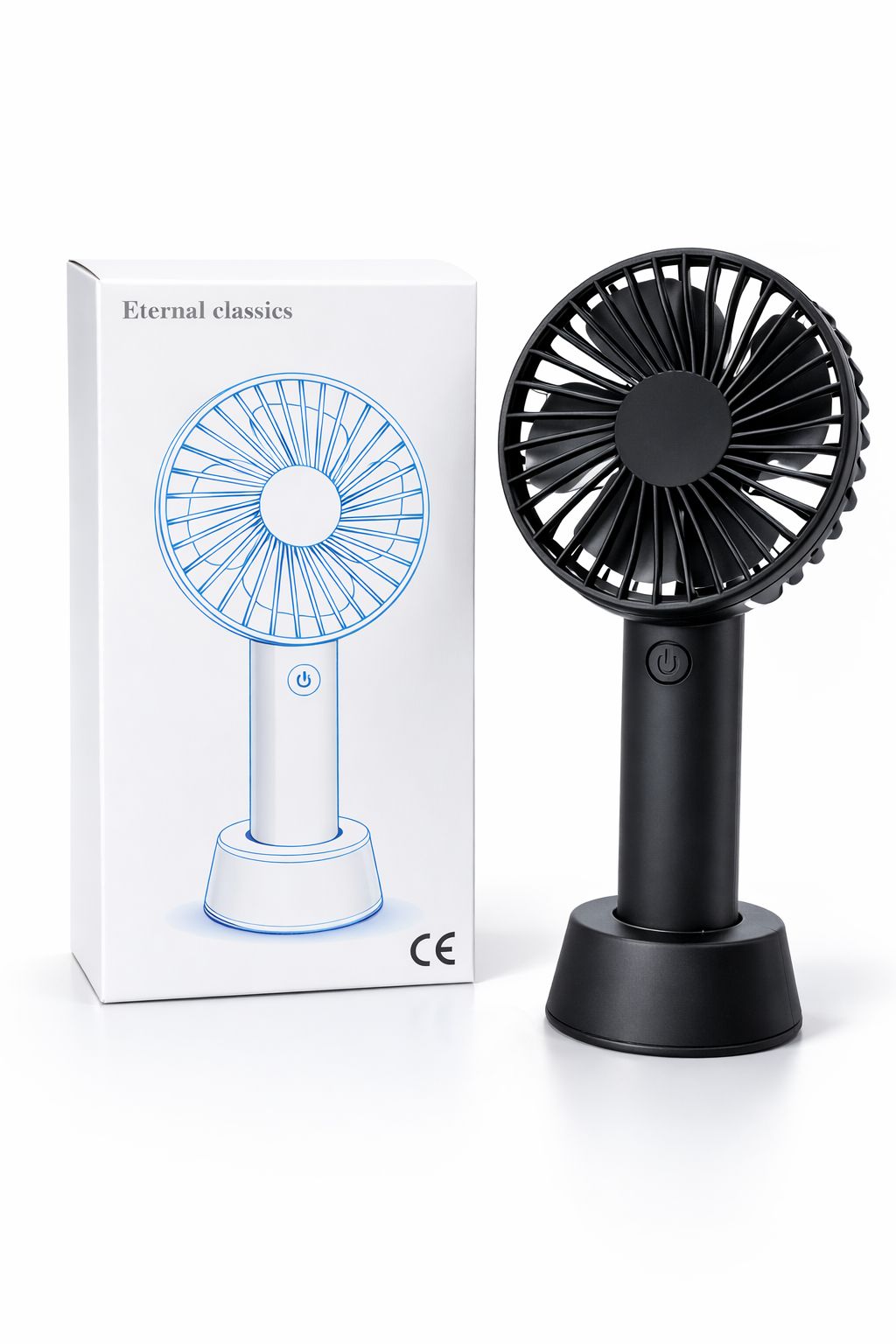 Tragbarer Handventilator mit Standfuß